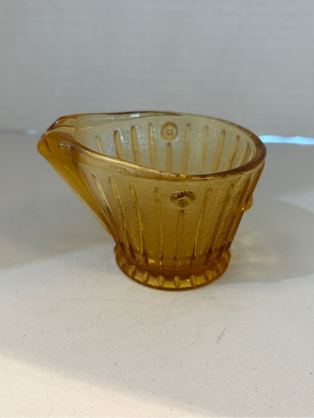 Amber Glass Hazel Atlas Coal Bucket mini
